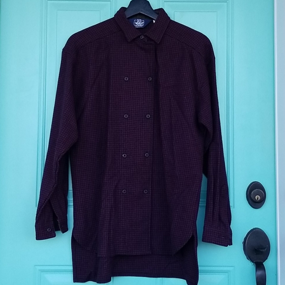 Woolrich woman wool check hi low shacket - Picture 9 of 10